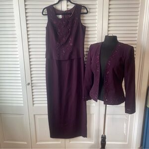 Marcelle Couture | NWT Plum Formal Dress with Jacket | Size 6